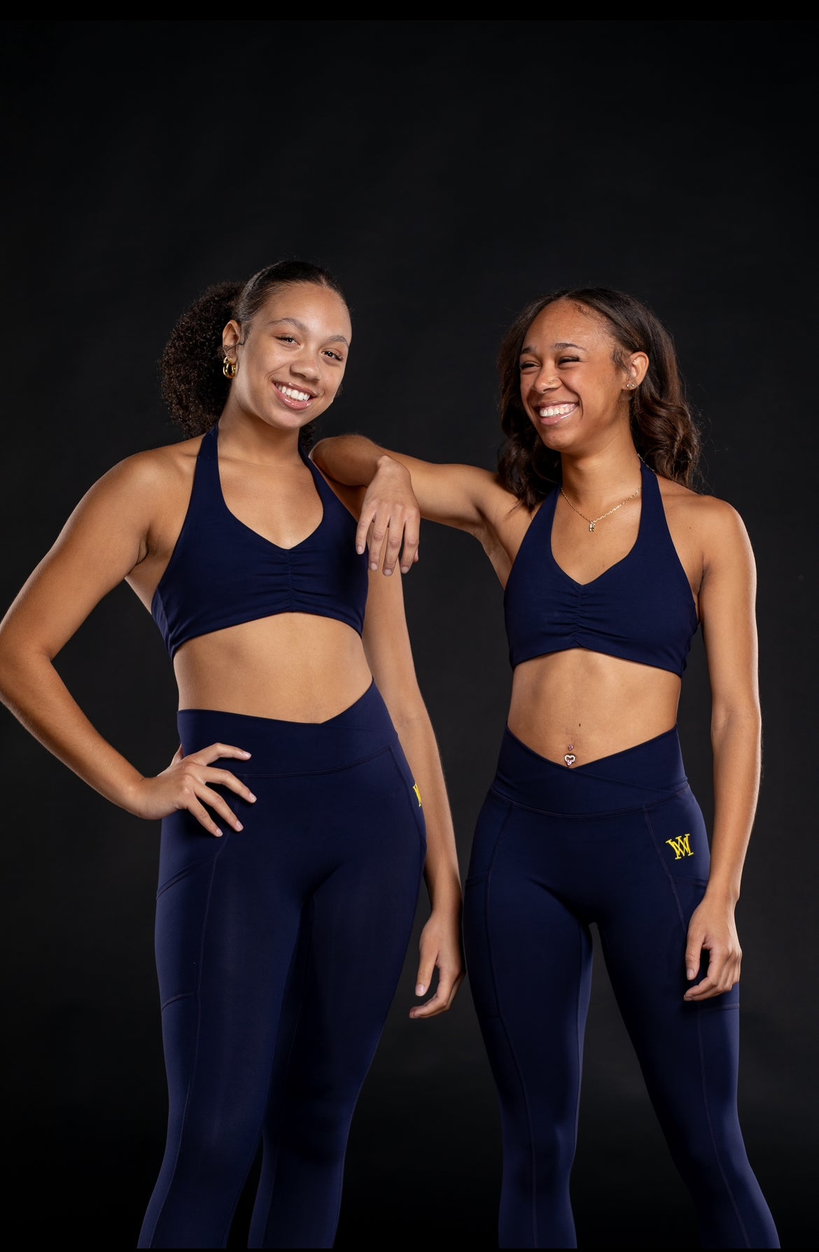 Women’s Exclusive Signature Sports Bra Navy/Yellow