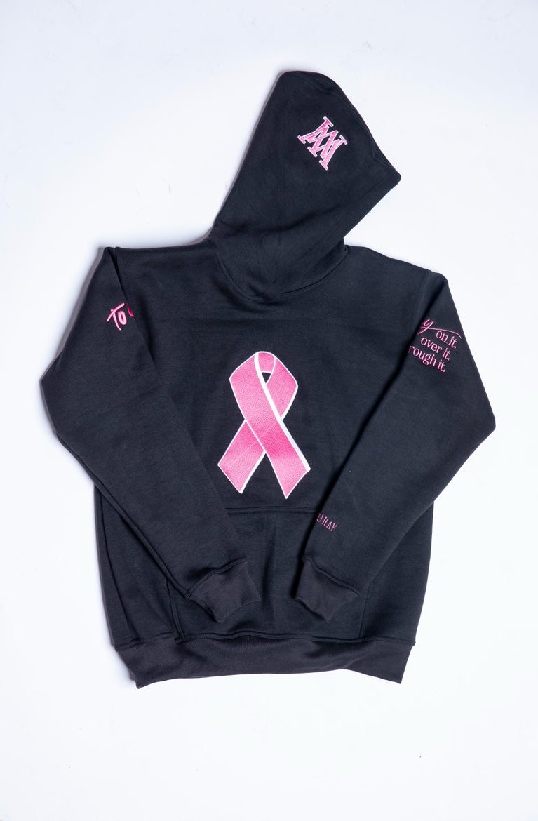 F*** Cancer Stay Strong and Keep Fighting pullover Hoodie Black/Pink/White