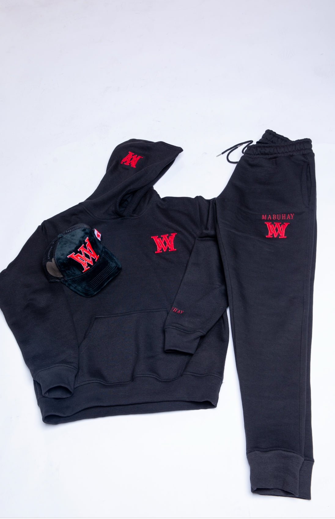 Mabuhay "Rock Bottom" Sweatsuit Black/Red/White