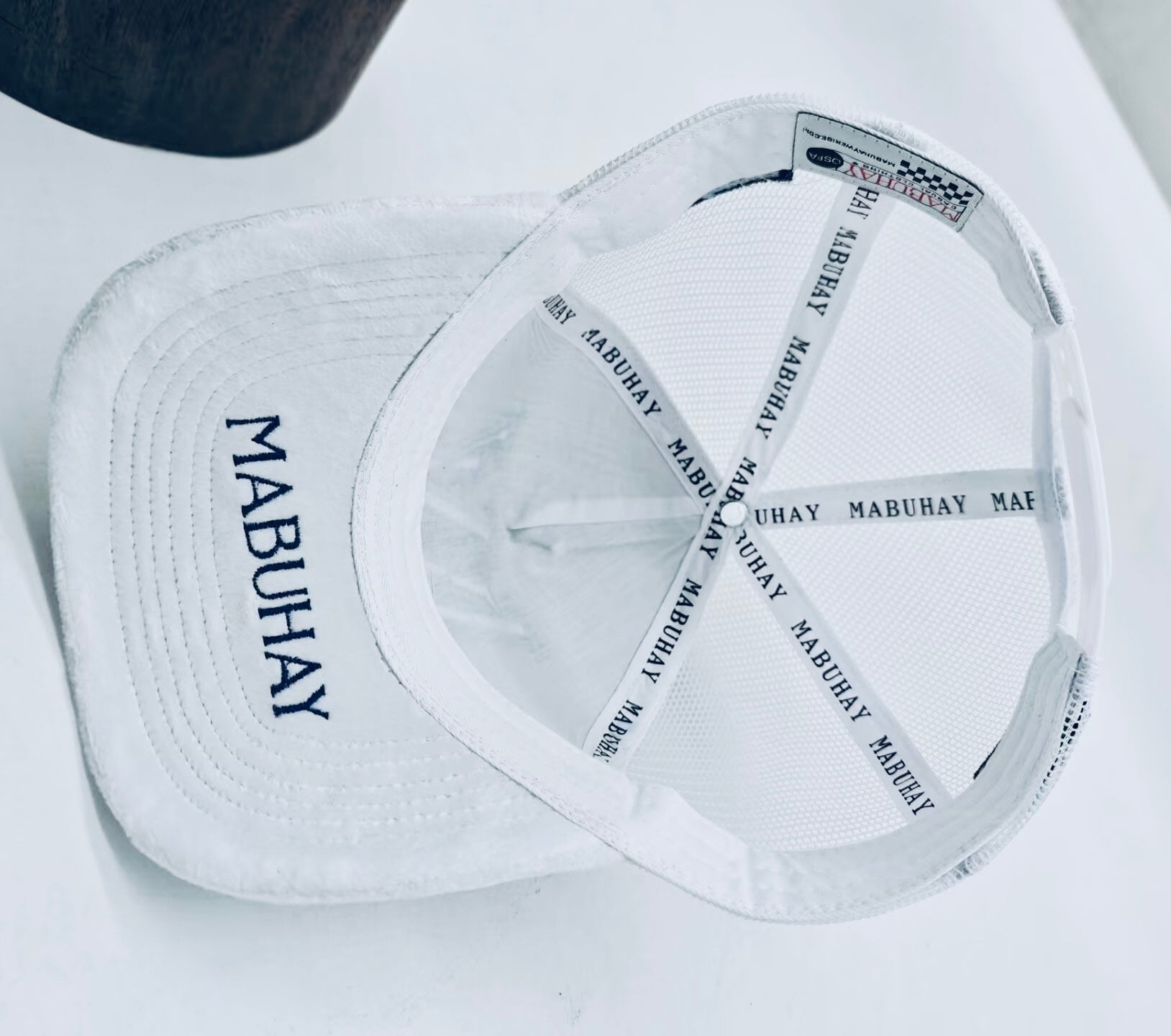 Mabuhay We Rise "Loyalty" Hat (White, Navy & Baby Blue)