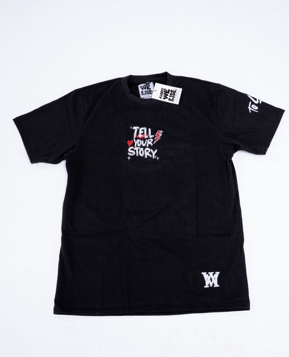 Tell Your Story Series – Short Sleeve Tee (Black/White/Red)