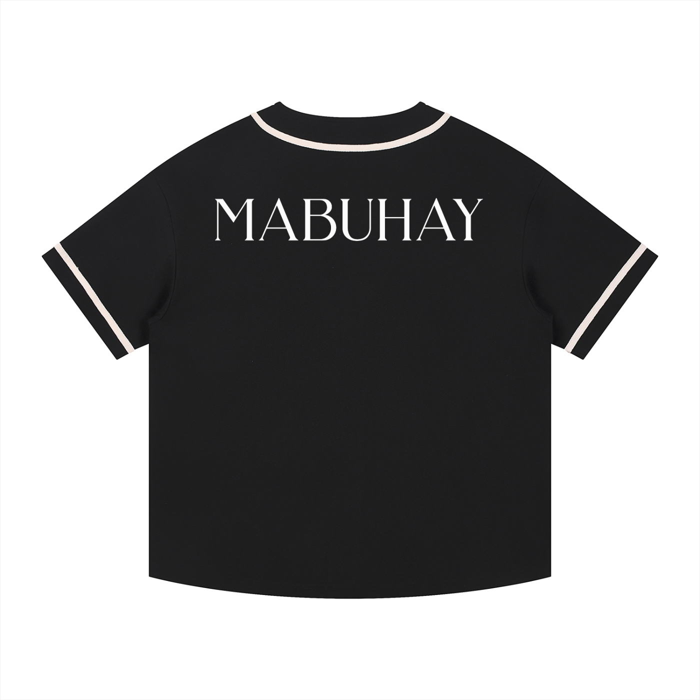 Contrast Piped Button-Up Jersey