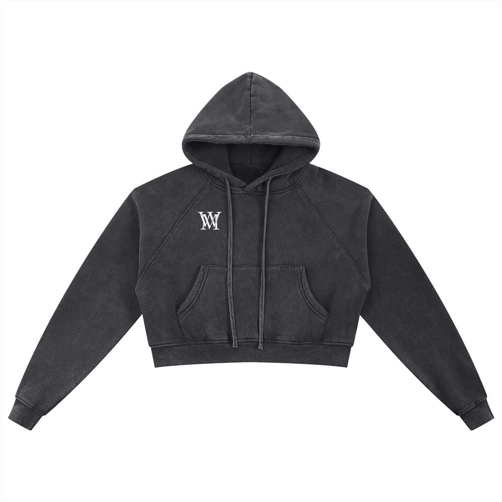 Snow Washed Cropped Hoodie