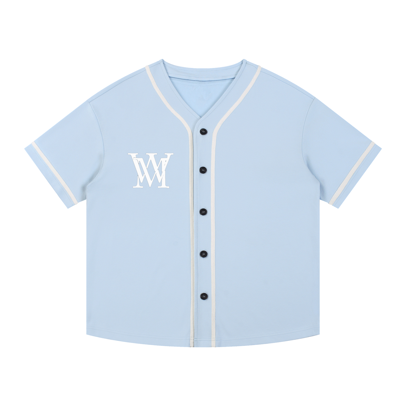 Contrast Piped Button-Up Jersey