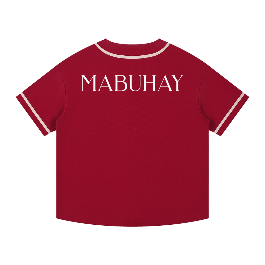 Contrast Piped Button-Up Jersey