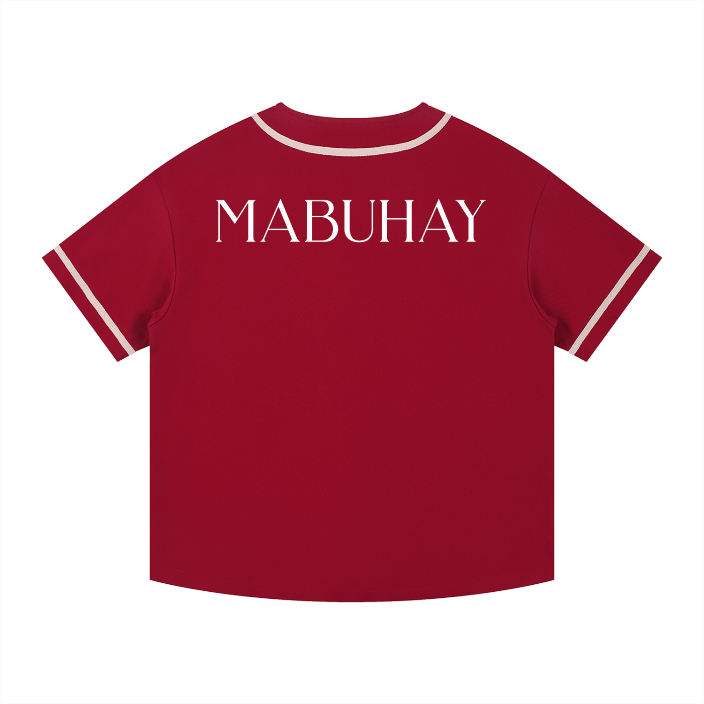 Contrast Piped Button-Up Jersey