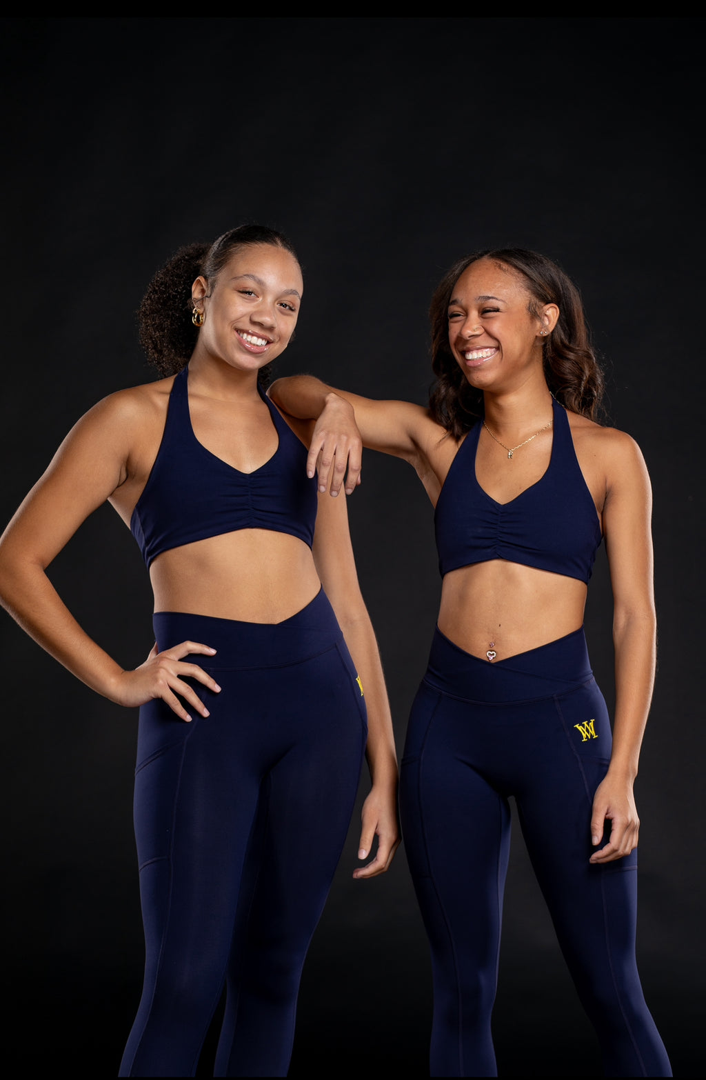 Women’s Exclusive Signature Sports Bra Navy/Yellow