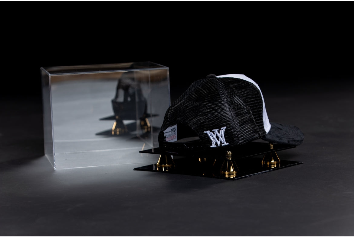 Limited Time Exclusive MW Hat - Black/White (Black Mesh) w Luxury Collectors Case