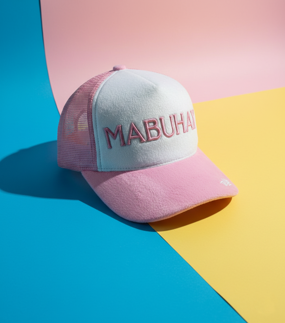 Mabuhay Pink and White Blossom Hat