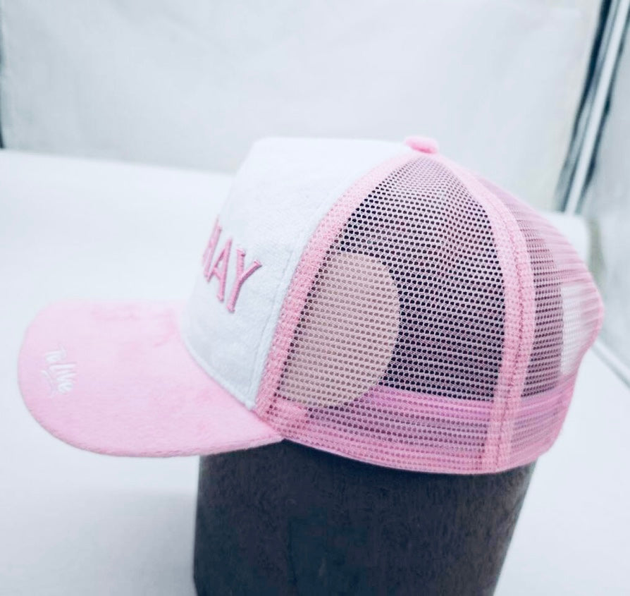 Mabuhay Pink and White Blossom Hat
