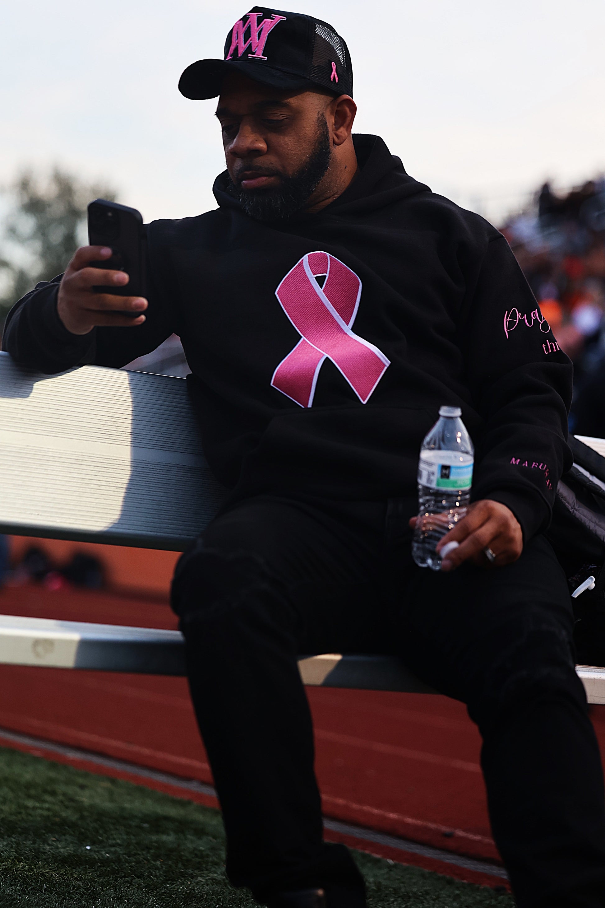 F*** Cancer Stay Strong and Keep Fighting pullover Hoodie Black/Pink/White