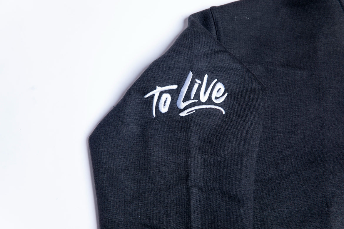 The Rock Bottom pullover Hoodie Black/White