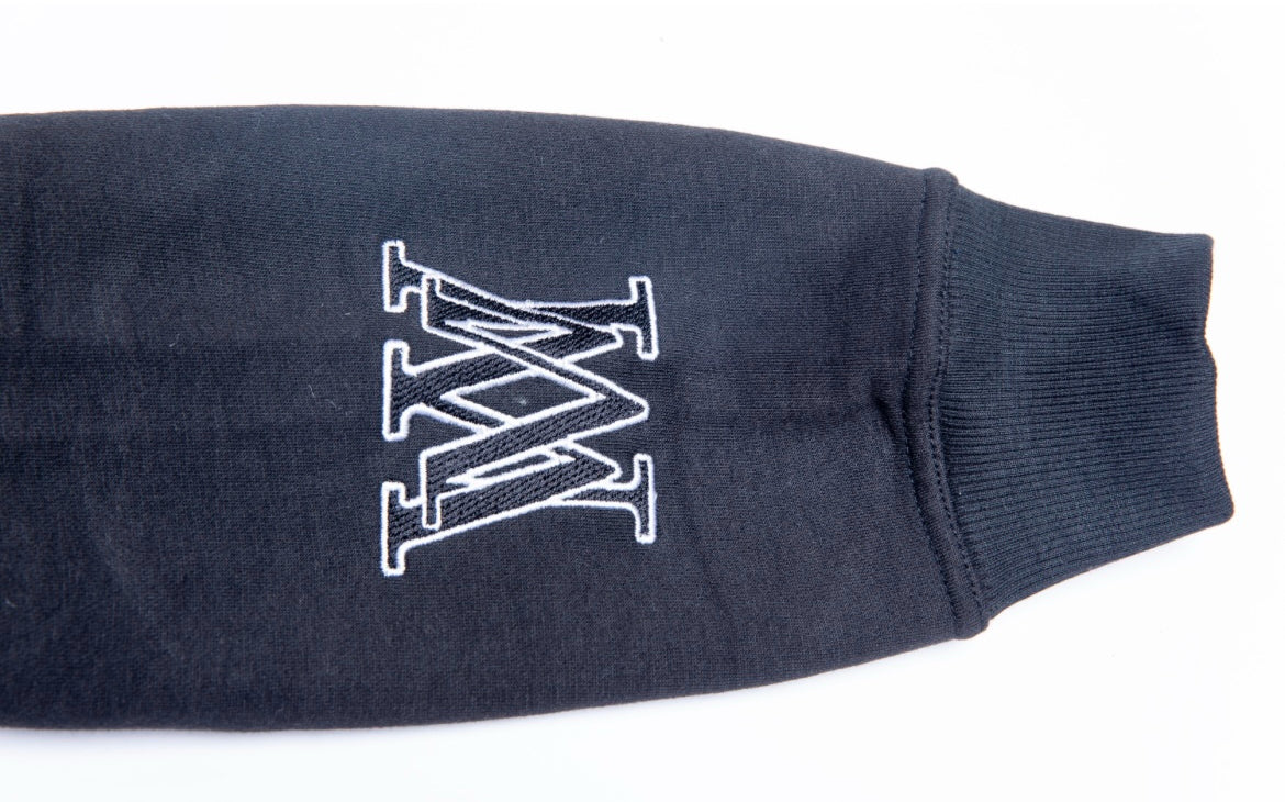 The Rock Bottom pullover Hoodie Black/White