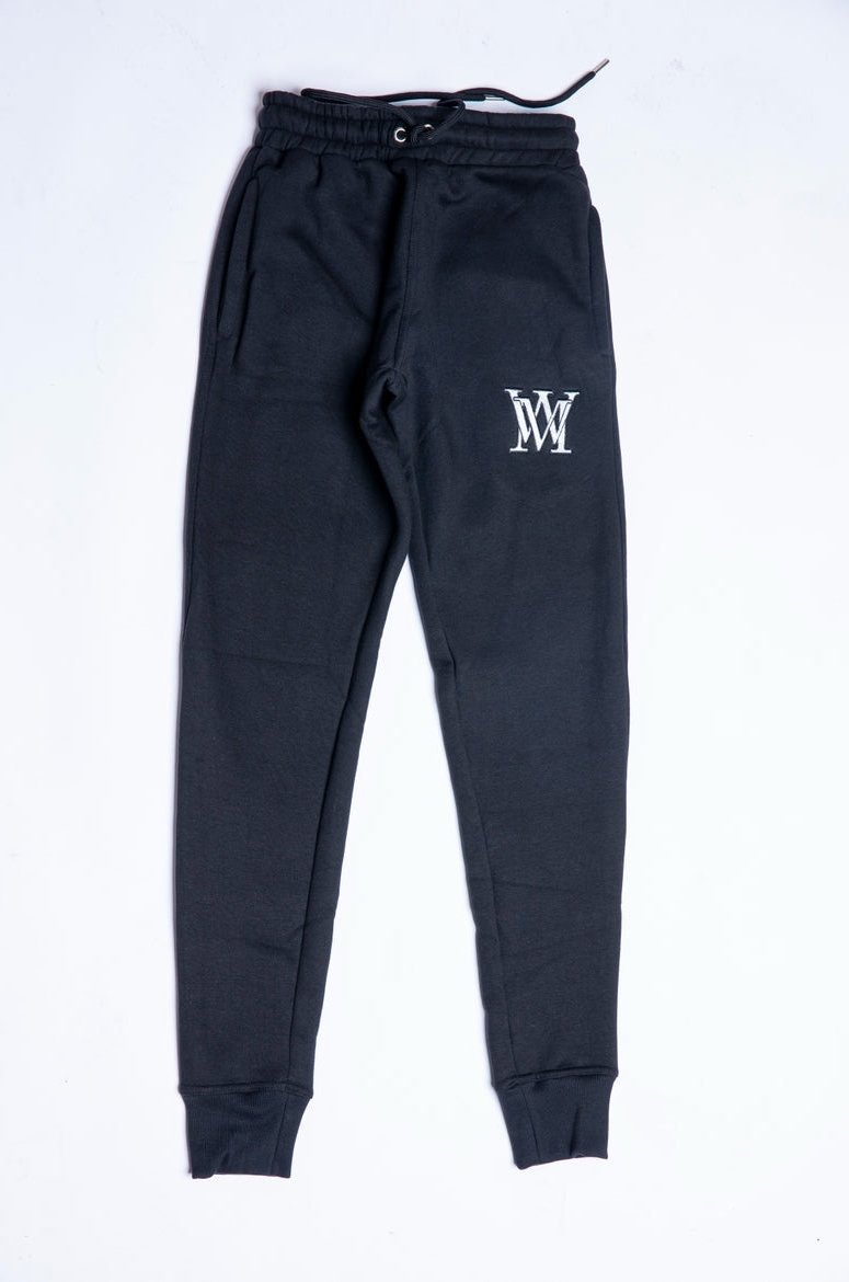 Perfection Comfort Joggers  Black with White Outline - Mabuhay