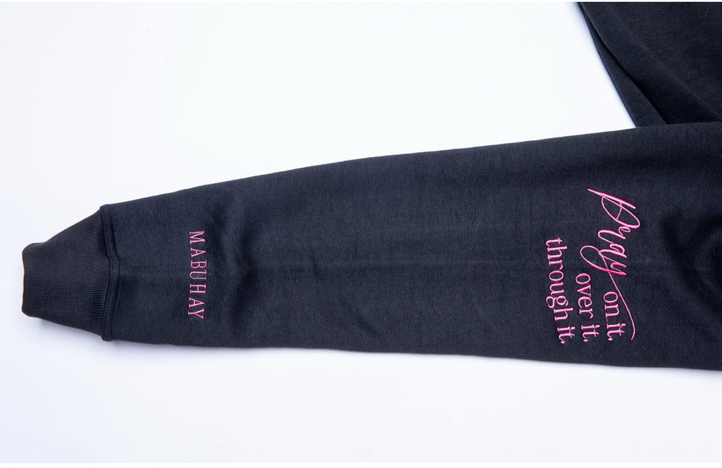 F*** Cancer Stay Strong and Keep Fighting pullover Hoodie Black/Pink/White