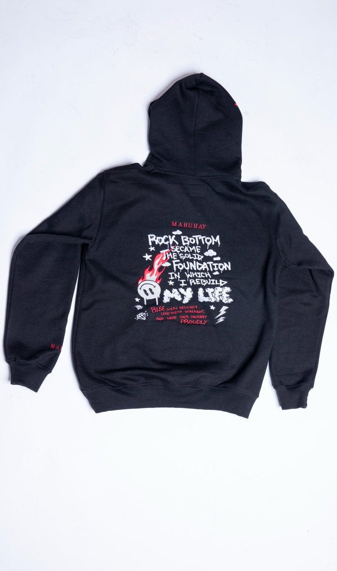 ROCK BOTTOMBlack/RedComfort Hoodie