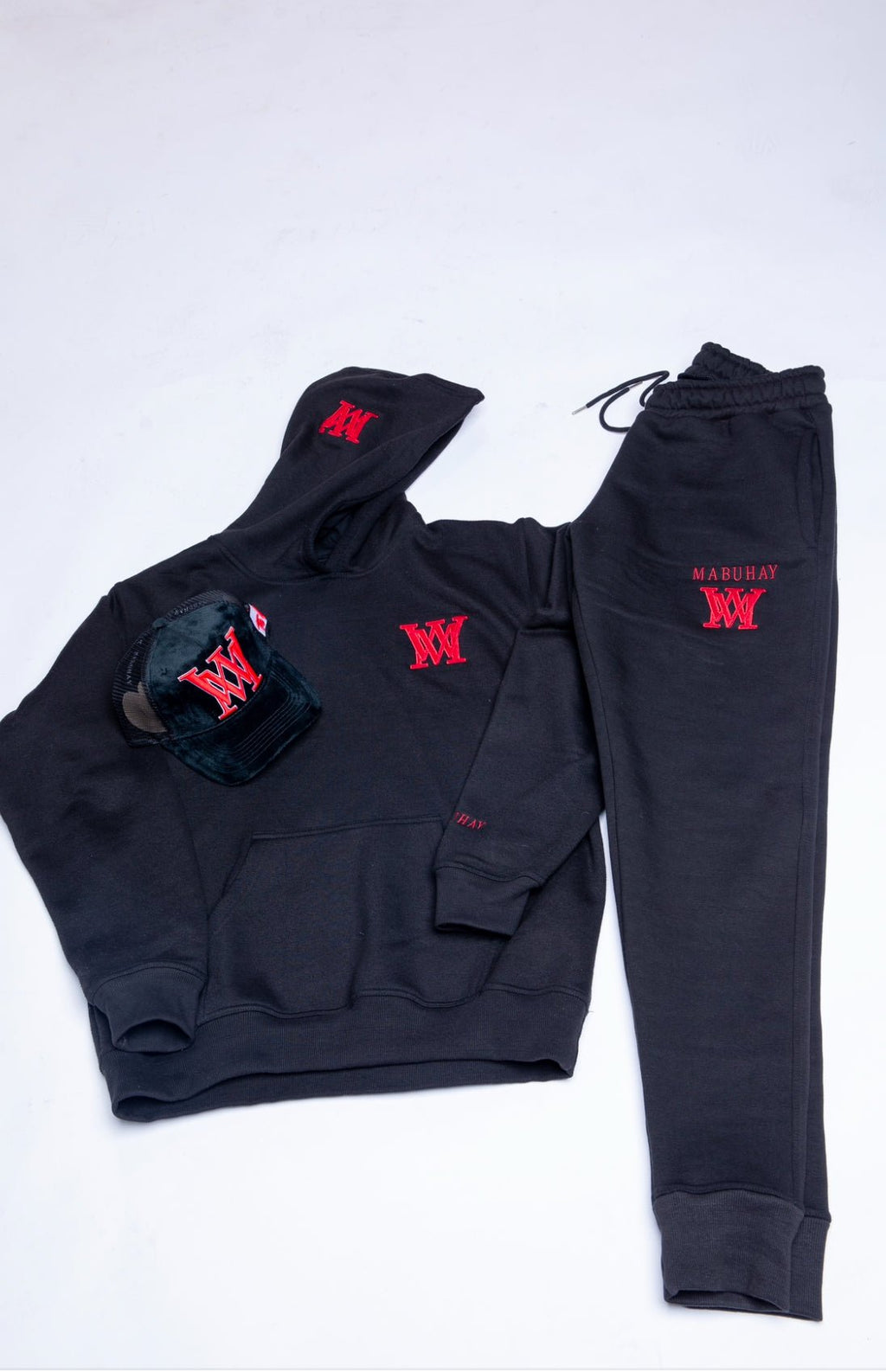 Mabuhay "Rock Bottom" Sweatsuit Black/Red/White