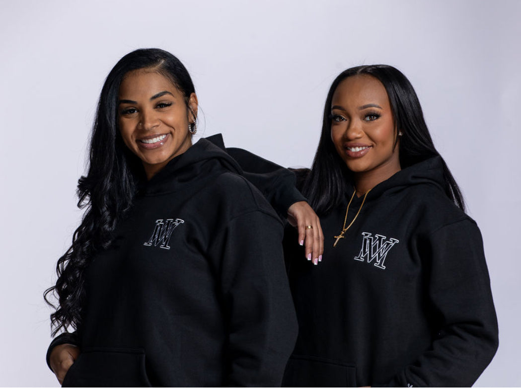 The Rock Bottom pullover Hoodie Black/White