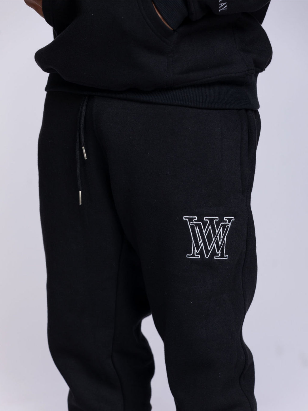 Perfection Comfort Joggers  Black with White Outline - Mabuhay