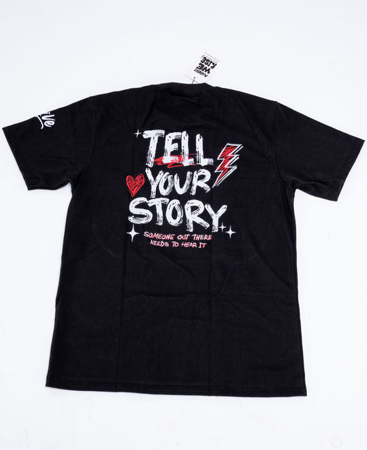 Tell Your Story Series – Short Sleeve Tee (Black/White/Red)