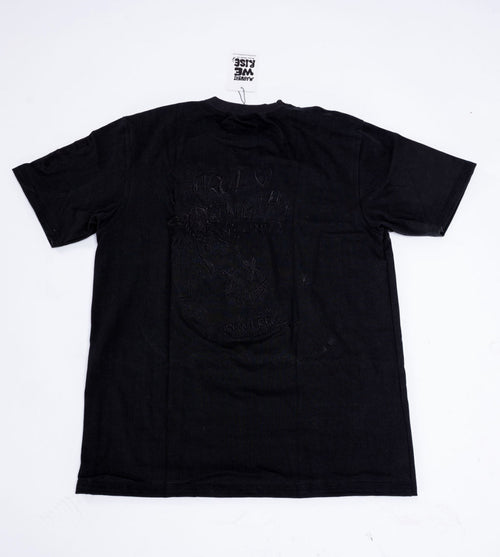 "We Are More Powerful When United Together" – All Black Embroidered Tee